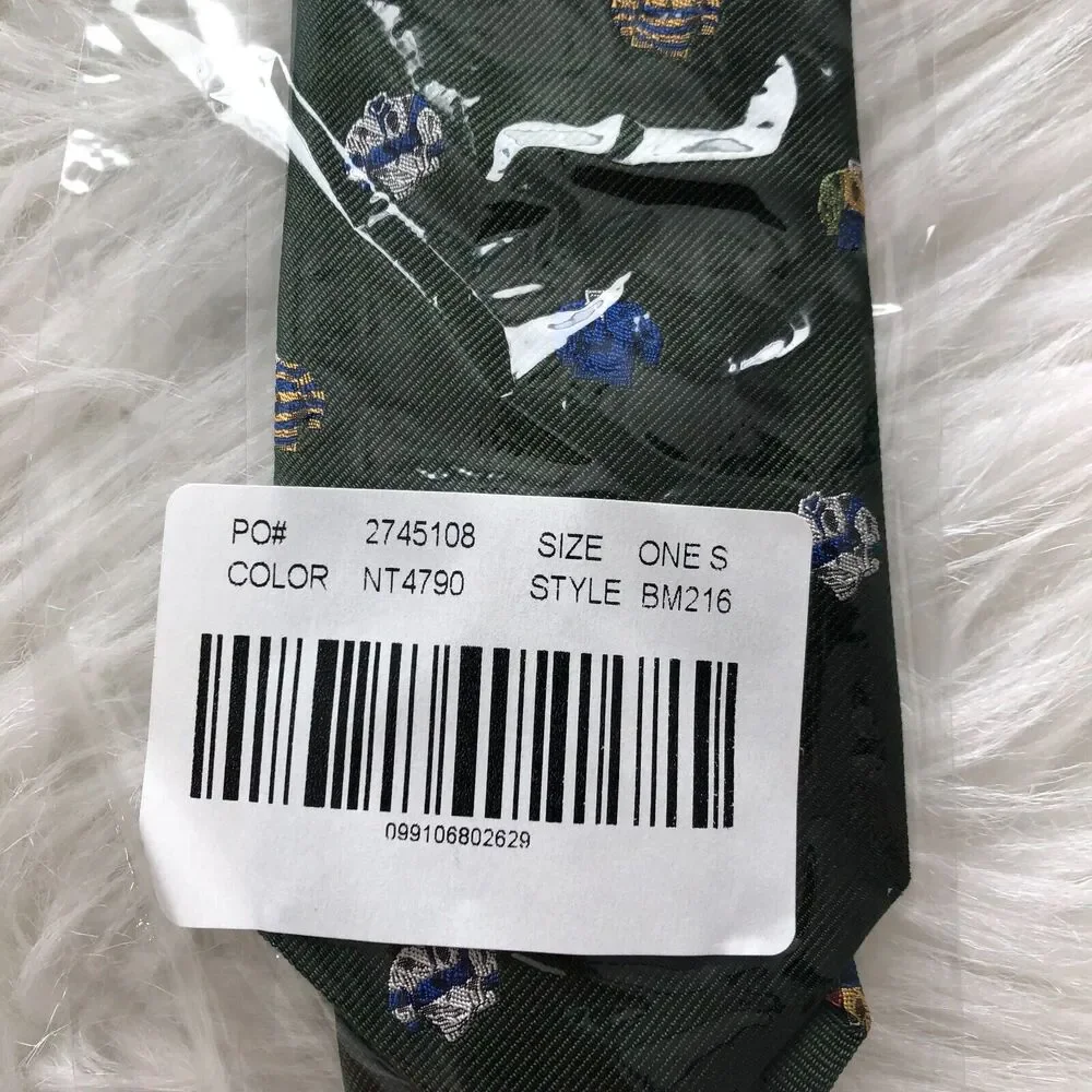 J.Crew Ludlow‎ Neck Tie One Size Green Sweatshirt Embroidered NWT